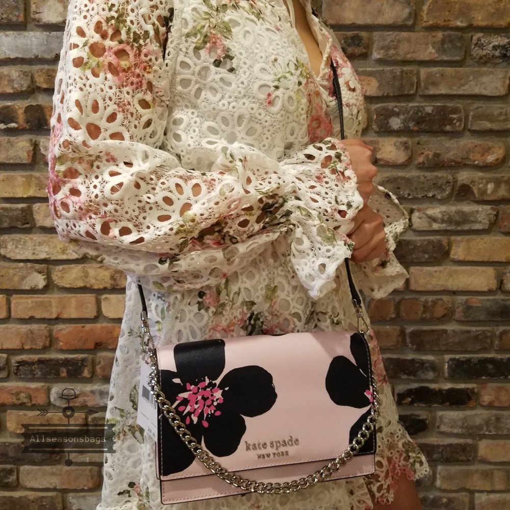 Kate spade convertible crossbody grand flora pink - Picture 2 of 10